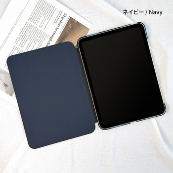 11インチiPad (A16)/iPad (第10世代) スタンド機能 背面ハーフクリアフラップケース オートスリープ機能 Smart Stock