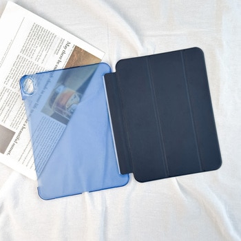 11インチiPad (A16)/iPad (第10世代) スタンド機能 背面ハーフクリアフラップケース オートスリープ機能 Smart Stock