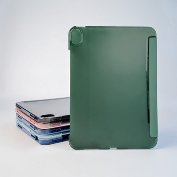 11インチiPad (A16)/iPad (第10世代) スタンド機能 背面ハーフクリアフラップケース オートスリープ機能 Smart Stock