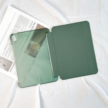 11インチiPad (A16)/iPad (第10世代) スタンド機能 背面ハーフクリアフラップケース オートスリープ機能 Smart Stock