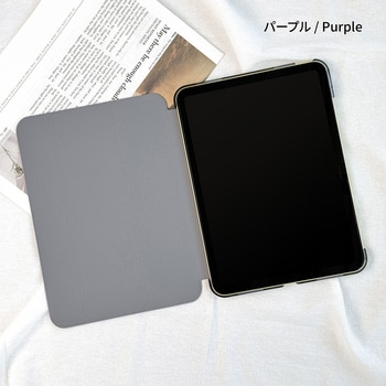 11インチiPad (A16)/iPad (第10世代) スタンド機能 背面ハーフクリアフラップケース オートスリープ機能 Smart Stock