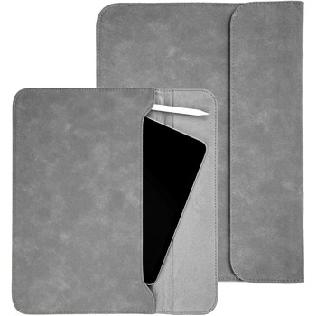 14.2インチ対応 PC・タブレット用スリーブケース はっ水生地使用 グレー 速乾性 出し入れ簡単 Smart Stock