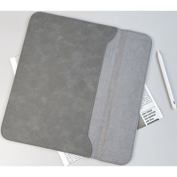 14.2インチ対応 PC・タブレット用スリーブケース はっ水生地使用 グレー 速乾性 出し入れ簡単 Smart Stock