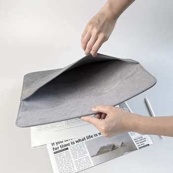 14.2インチ対応 PC・タブレット用スリーブケース はっ水生地使用 グレー 速乾性 出し入れ簡単 Smart Stock