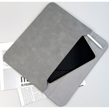 14.2インチ対応 PC・タブレット用スリーブケース はっ水生地使用 グレー 速乾性 出し入れ簡単 Smart Stock