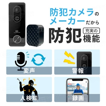 SecuSTATION スマホでドアホン高画質 スマートドアベル SecuSTATION