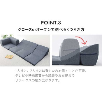 カバーが洗えるフロアソファ3点セット IMONIA セルタン
