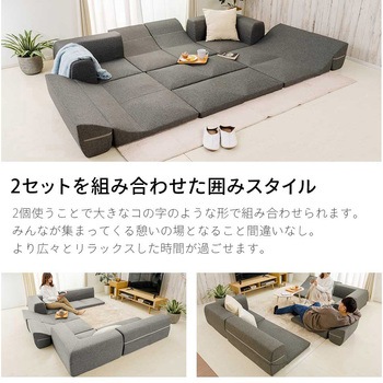 カバーが洗えるフロアソファ3点セット IMONIA セルタン