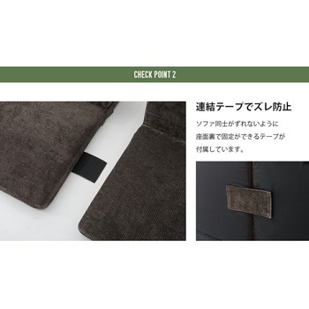 カバーが洗えるフロアソファ3点セット IMONIA セルタン