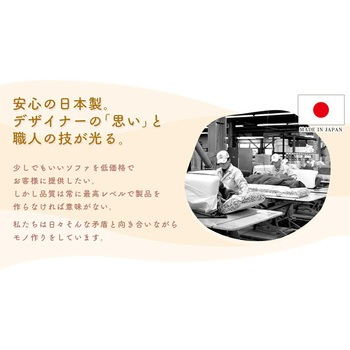 カバーが洗えるフロアソファ3点セット IMONIA セルタン