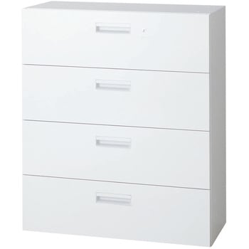 L6 スタンダードタイプ ラテラルファイリングキャビネット(4段)(連結サービスなし) プラス(家具)