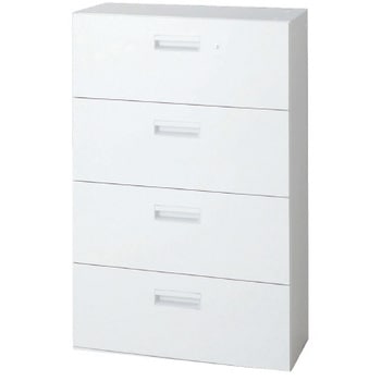 L6 スタンダードタイプ ラテラルファイリングキャビネット(4段)(連結サービスなし) プラス(家具)