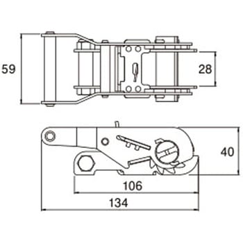巨象印 ラッシングベルト ラチェットバックル式 MLシリーズ 丸善織物