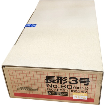 長3 ソフトカラー封筒 A窓付き 80g 中貼 郵便枠なし 月印紙製品