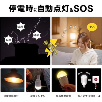 音声操作防災LED電球 ビザイア