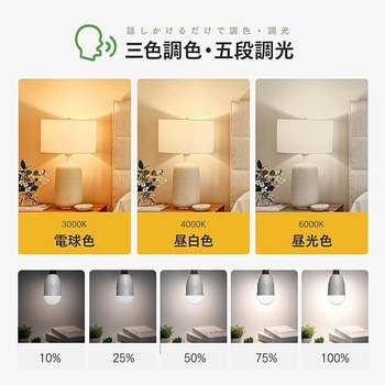 音声操作防災LED電球 ビザイア