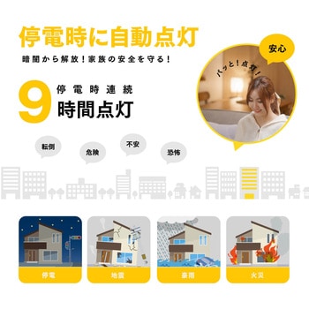 USB充電リモコン操作防災LED電球 ビザイア