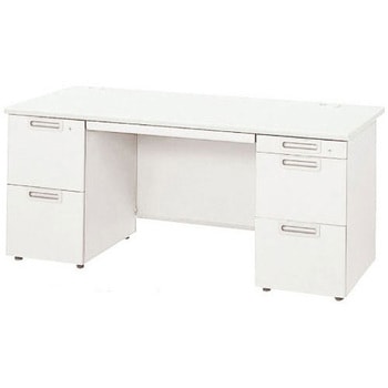 PLUS事務机　 J0IA331 RY-T147 WS LA 両袖机 プラス[家具] 【通販モノタロウ】