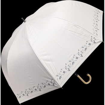 婦人晴雨65cmBJシルク猫ボーダー OF ローズ産業