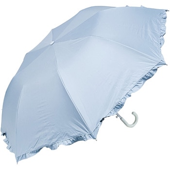 RIC晴雨55cm折ジャンプフリル BL ローズ産業
