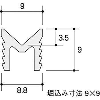 アルミV型レール ハイロジック 下部レール 【通販モノタロウ】