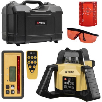 VOICE ローテーティングレーザー RL302X-1 自動整準 360° 回転レーザーレベル 受光器 リモコン付き VOICE