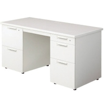 LE-146D-32 WS/W4 デスク リード 両袖机(2段袖×D-3段袖)(組立サービス付き) プラス[家具] 58849805