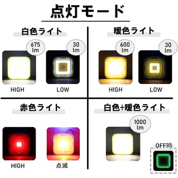 LEDミニミニポケットライト 充電式 キューブ 蓄光 BIGMAN(ビッグマン)
