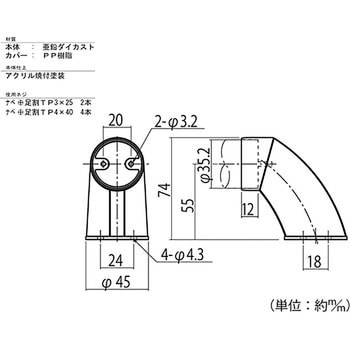 FD-E35-GG エンドブラケット ファイン 1個 ハイロジック 【通販サイト