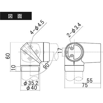 コーナーブラケット脱着タイプ - ハイロジック