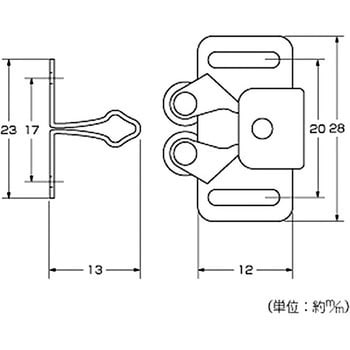 J-524 ステンレスローラーキャッチ 1袋(2個) ハイロジック 【通販