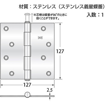 ステンレス義星蝶番 ハイロジック