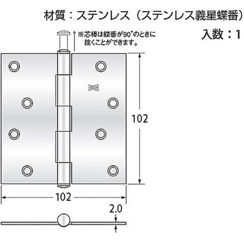 ステンレス義星蝶番 ハイロジック