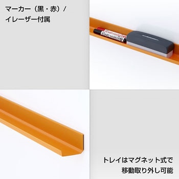 パーティションホワイトボード ブラックフレームタイプ(組立サービス付き) プラス(VISION)