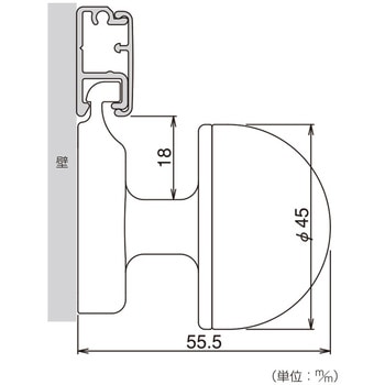 フックレール用ハンガーフック 丸 ハイロジック