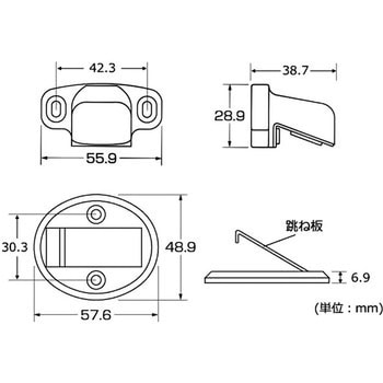 マグネット付床付戸当り ハイロジック