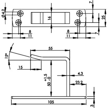 32132 ユニクロ座付貫抜 受 1個 ハイロジック 【通販サイトMonotaRO】