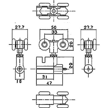 引戸部品 ハンガー車 ハイロジック