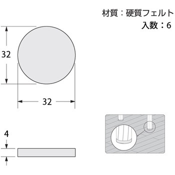 硬質フェルト 丸 ハイロジック