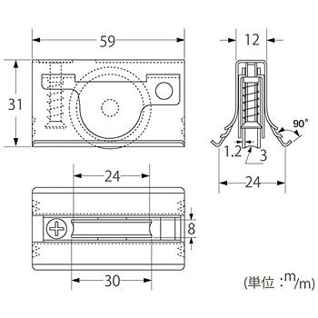 12D-M型 取替サッシ戸車 丸ジュラコン(R)車 ハイロジック 58905673