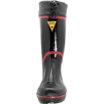 カバー付き鉄芯入り抗菌防臭加工黒赤ラインブーツ 天牛(富士手袋工業)