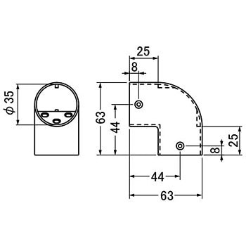 BR-160 E型エルボ 1個 シロクマ 【通販サイトMonotaRO】