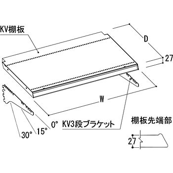 S77673 スチール棚板セット(KZ・KS兼用) 1セット タテヤマアドバンス