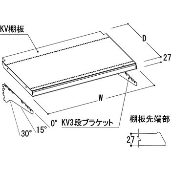 S77660 スチール棚板セット(KZ・KS兼用) 1セット タテヤマアドバンス