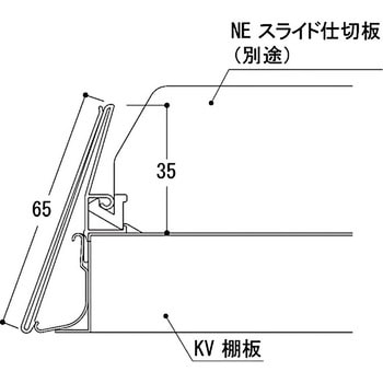 プライスレール(NEリターンPCレール・KV棚用) タテヤマアドバンス