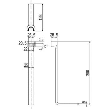 スパナ(ナット締付用) TOTO 水廻り用締付工具 【通販モノタロウ】