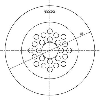 流し用ゴム栓付目皿 TOTO