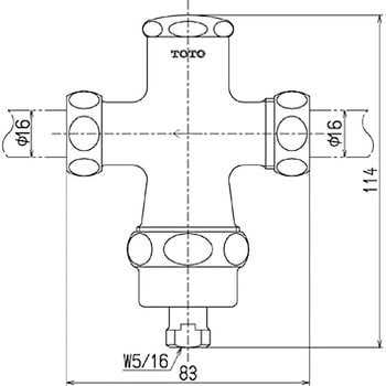 TH447R 手洗器用足踏式自閉給水栓本体部 1個 TOTO 【通販サイトMonotaRO】