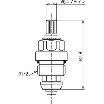 開閉バルブ部(ノンライジング型) TH737 TOTO