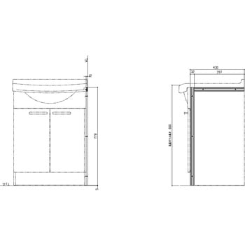 LO78R すき間埋めスペーサー TOTO 寸法12×430×778mm LO78R - 【通販